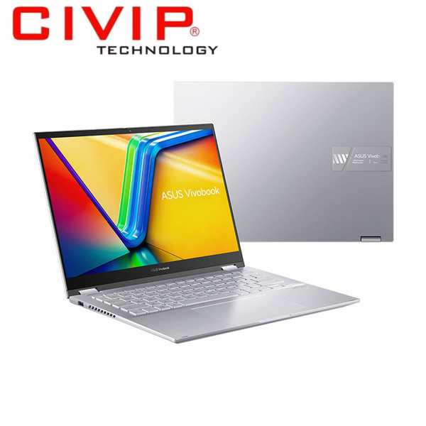 Laptop Asus Vivobook S 14 Flip TP3402VA-LZ632W (i5 13420H/ 16GB/ 512GB SSD/ 14 inch WUXGA Touch/ Win11/ Silver/ Bút)
