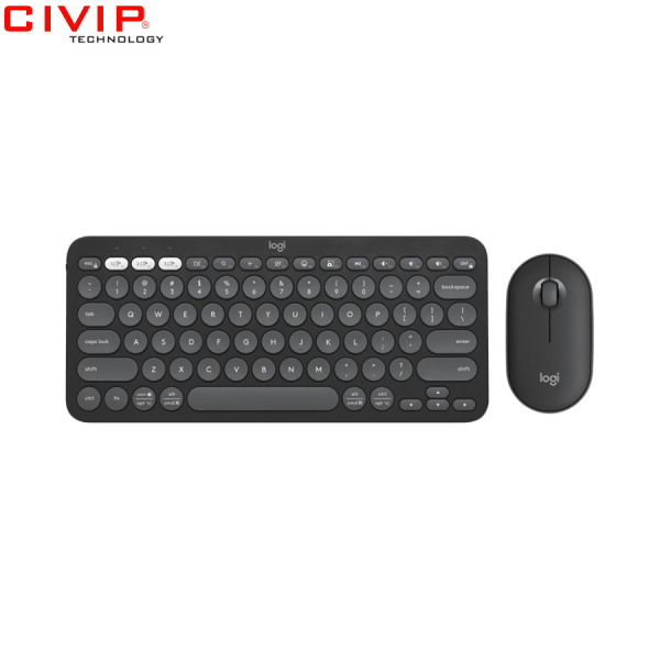 Bộ phím chuột Logitech Pebble 2 WIRELESS/BLUETOOTH - ĐEN