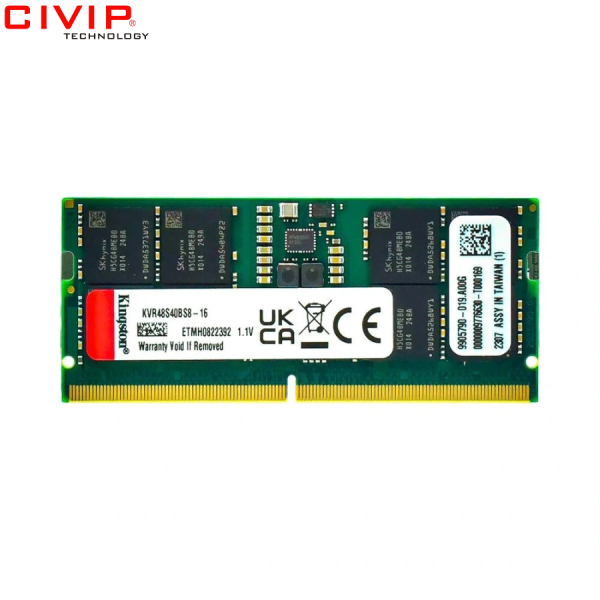 Ram Laptop Kingston 16GB/4800Mhz DDR5 (KVR48S40BS8-16)