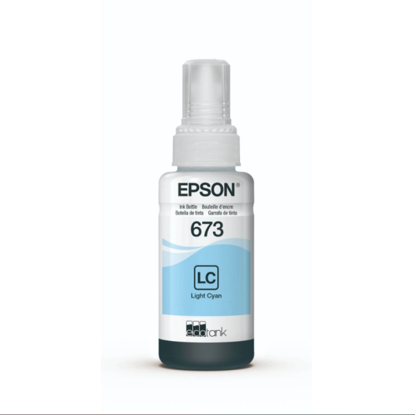 Mực màu Epson L800 INK Bottle 673 Xanh nhạt Chính hãng 70ml (T6735)  