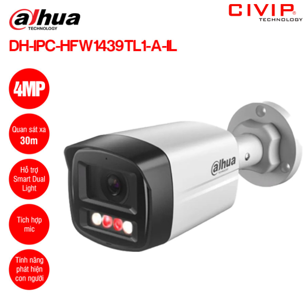 Camera DAHUA DH-IPC-HFW1439TL1-A-IL