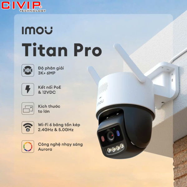 Camera Wifi IMOU TITAN PRO IPC-U7LP-6V0NE 6MP 3K+