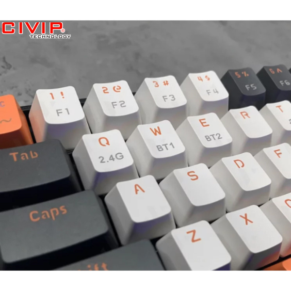 Bàn phím cơ không dây Edra EK368L Alpha - Yellow switch