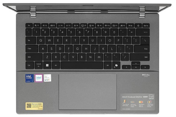 Laptop ASUS Vivobook S14 S3407CA-LY096WS (Intel Core Ultra 7 Processor 255H/ 16GB/ 512GB/ Intel UHD/ 14 inch WUXGA IPS/ Win 11/ Office/ Xám)
