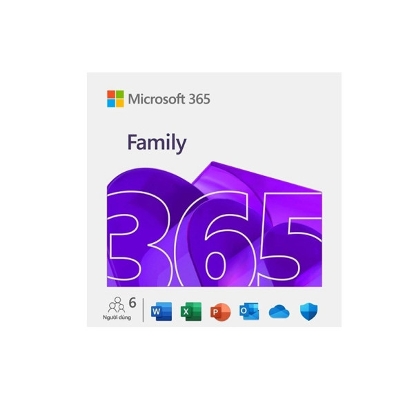 Phần mềm Office Microsoft 365 Family ESD EP2-36890 (6 người/ 5 thiết bị/ người/ 12 tháng)
