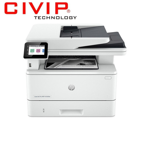 Máy in Laser đen trắng đa năng HP 4103FDW 2Z629A (A4 | In đảo mặt | Scan ADF 2 mặt | Copy | Fax | USB | LAN | WIFI)