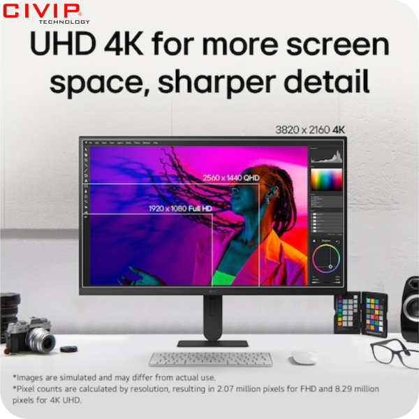 Màn Hình LCD LG 27U730B-B 27'' (4K/IPS/60Hz/5 ms/HDMI+USB-C+DP)
