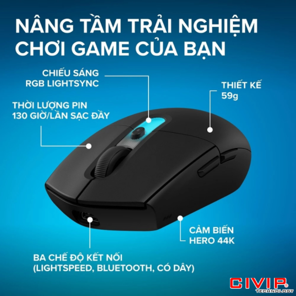 Chuột gaming không dây Logitech G304 X Superlight- Đen