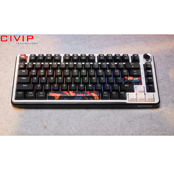 Bàn phím cơ không dây Edra EK375S - Red switch
