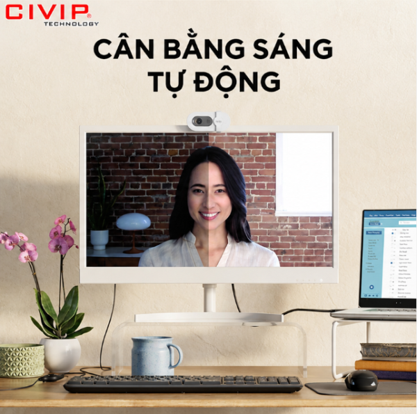 Webcam Logitech BRIO 100 - Trắng