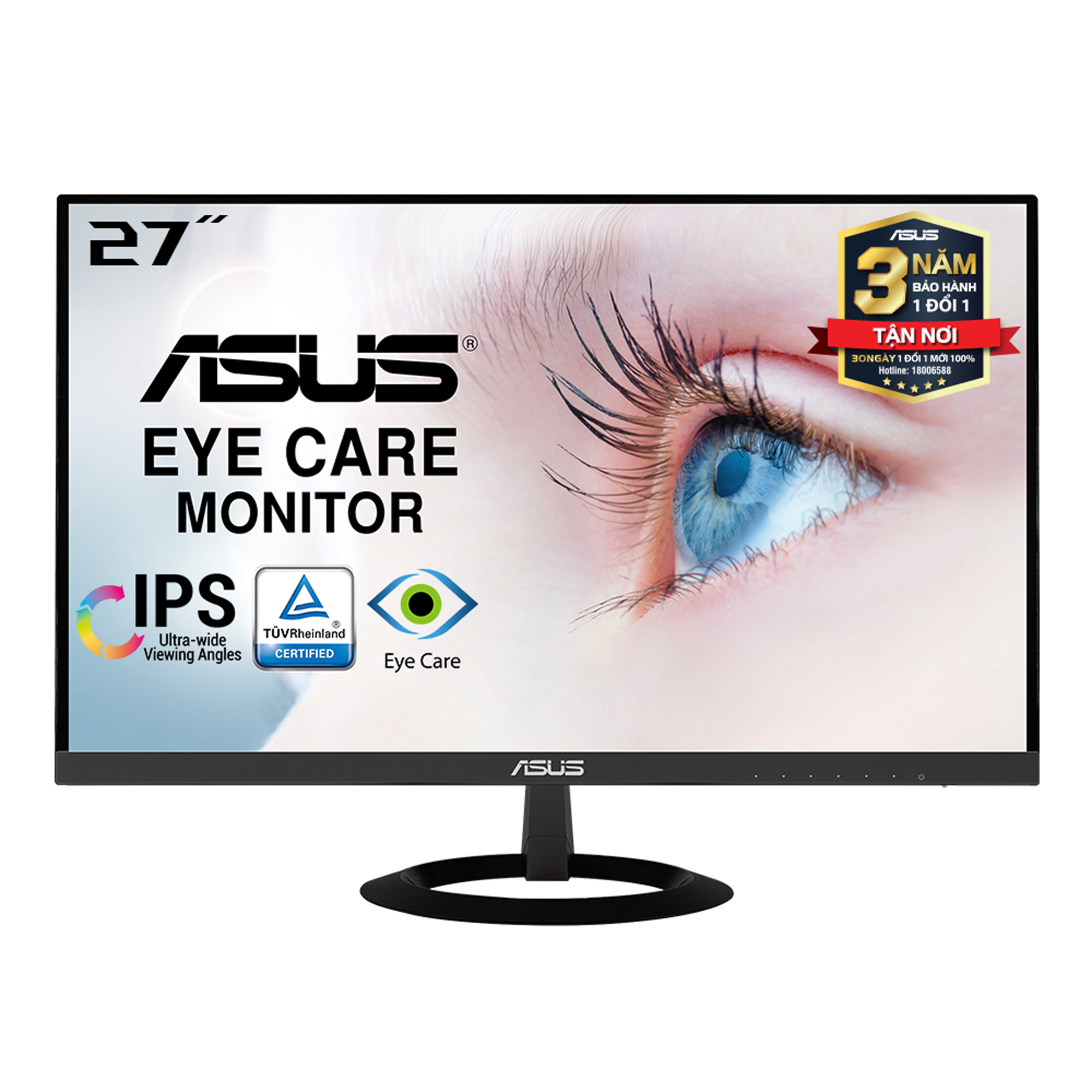 Màn hình Asus VZ279HE (27inch/FHD/IPS/250cd/m²/HDMI+VGA/60Hz/5ms)
