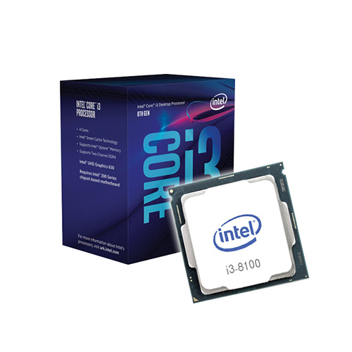 CPU Intel Core i3-8100 (3.6Ghz/1151-v2/6MB/4 Cores/4 Threads) 