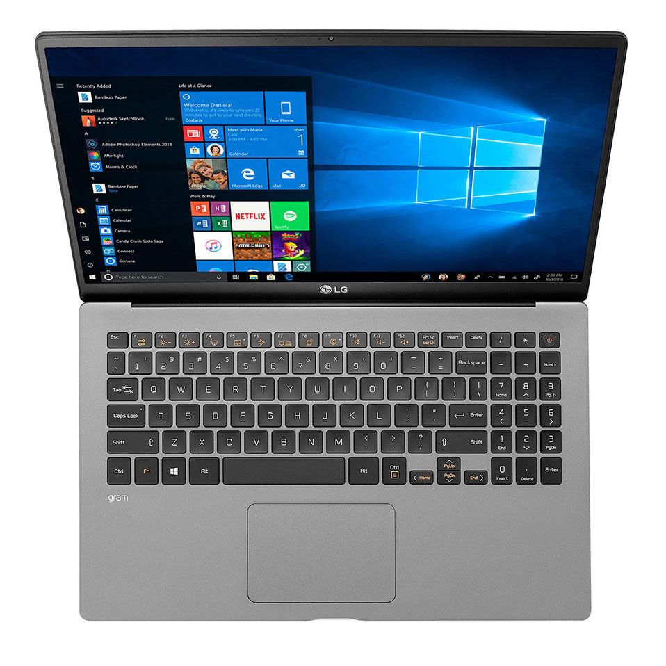 Laptop LG Gram 15Z90N  (i5 1035G7/8GB RAM/512GB SSD/15.6inch FHD/FP/Win10 Home/Xám Bạc) - V.AR55A5