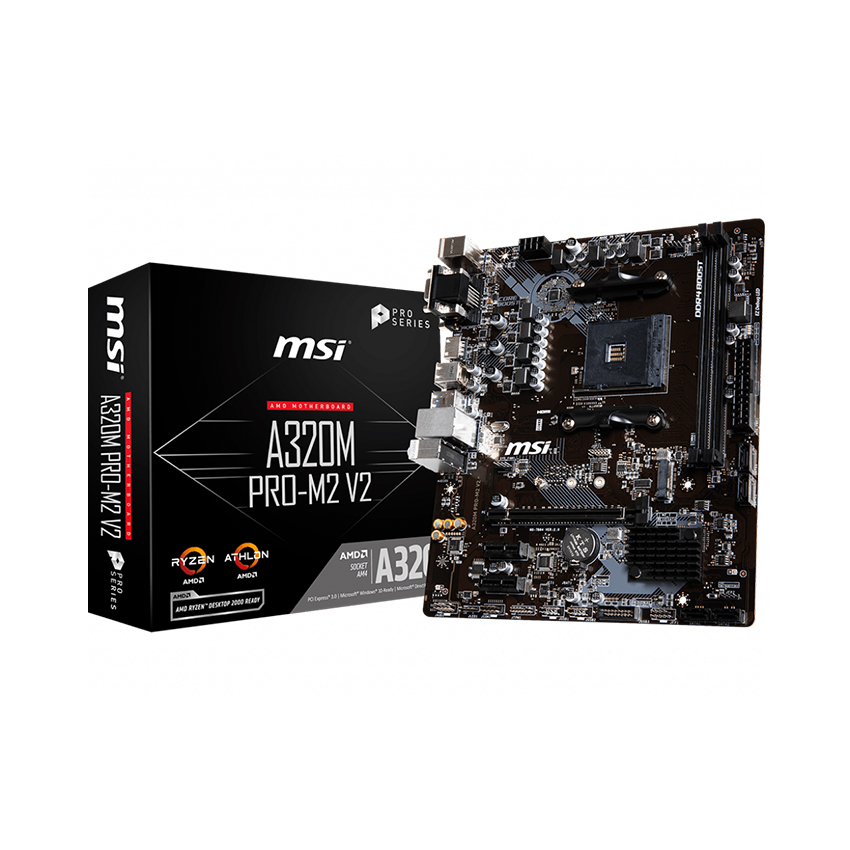 Mainboard MSI A320M PRO-M2 V2 (AMD A320/Socket AM4/m-ATX/2 khe RAM DDR4)