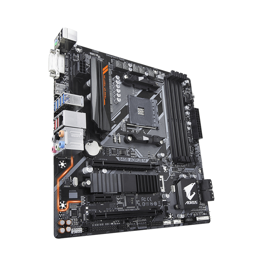 Mainboard GIGABYTE B450 AORUS - M (AMD B450/Socket AM4/mATX/4 khe RAM DDR4)