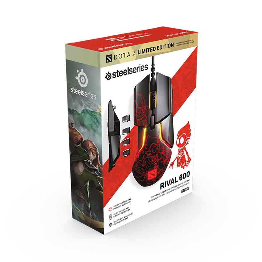 Chuột chơi game SteelSeries Rival 600 - Ti 9 Dota 2 Edition (62448)