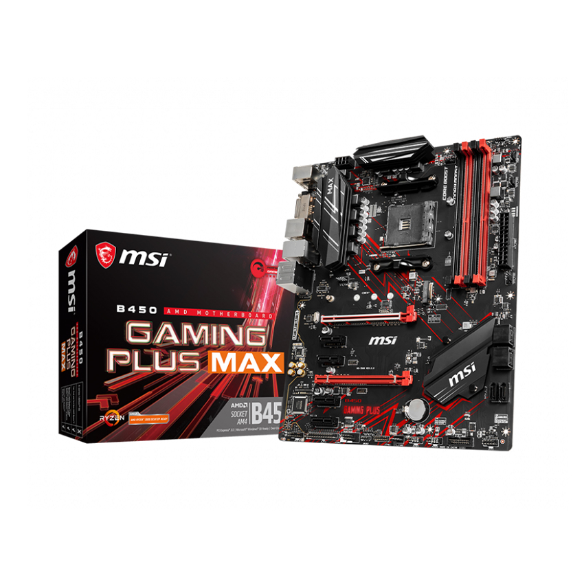 Mainboard MSI B450 GAMMING PLUS MAX (AMD B450/Socket AM4/m-ATX/4 khe RAM DDR4)