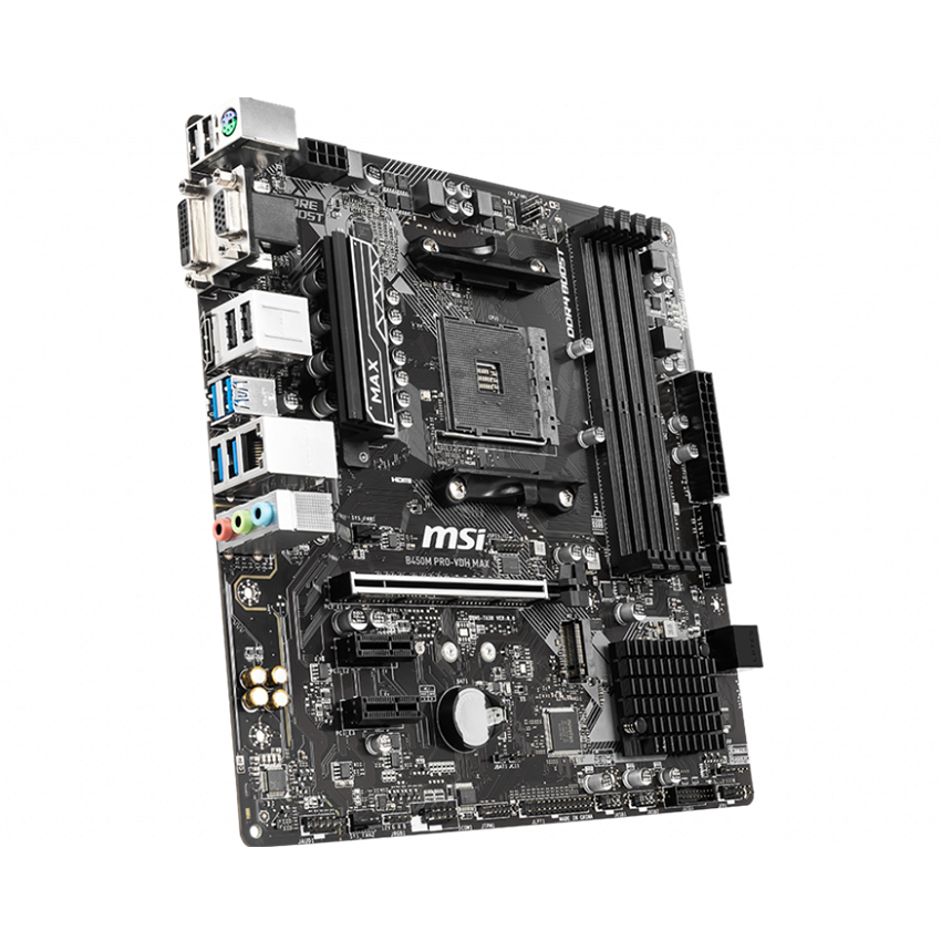 Mainboard MSI B450M PRO VDH MAX (AMD B450/Socket AM4/ATX/ 4 khe RAM DDR4)
