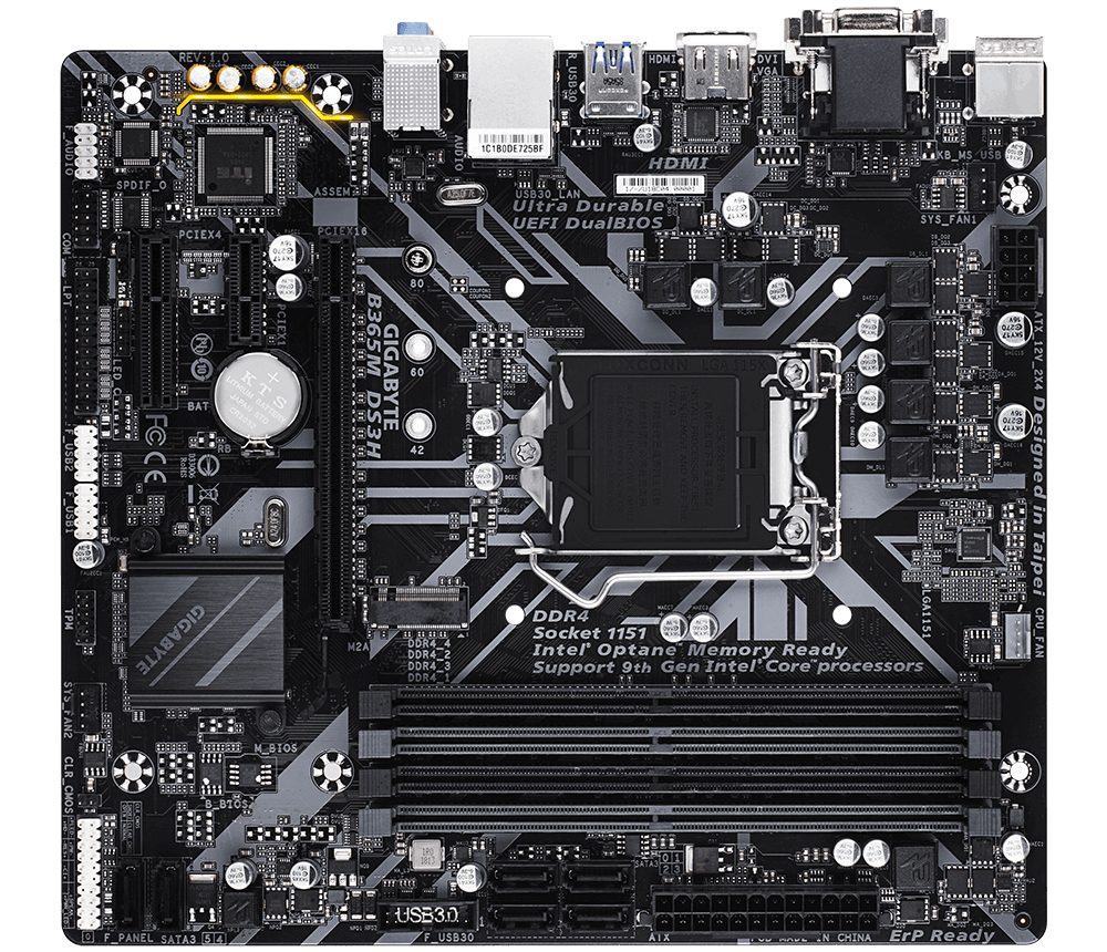 Mainboard Gigabyte B365M- DS3H (Intel B365/Socket 1151-v2/4 khe Ram DDR4)