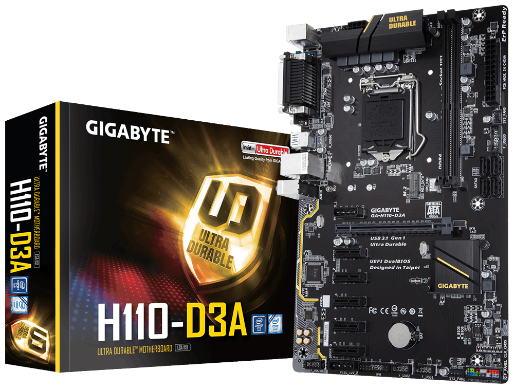 Mainboard Gigabyte H110-D3A (Intel H110/Socket 1151/2 khe Ram DDR4)