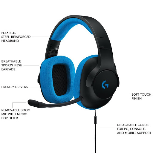 Tai nghe Logitech G233 Prodigy Wired Gaming Headset ,