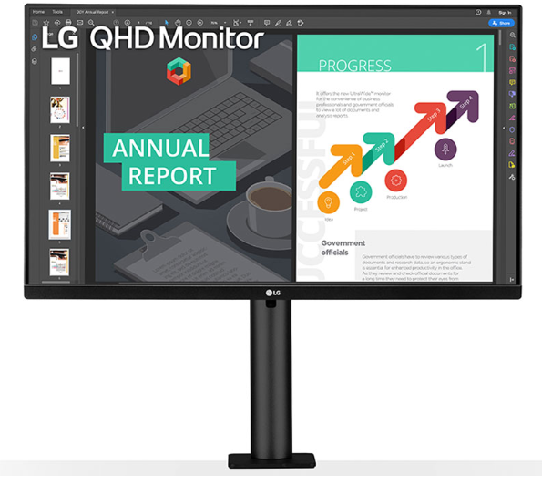 Màn hình LCD LG 27QN880 Ergo (27inch/350 cd/m²/IPS/QHD/5ms)