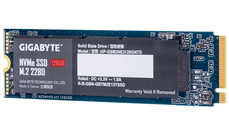 Ổ cứng SSD  Gigabyte (M.2 NVMe/128GB/1550MB/s - 550MB/s)