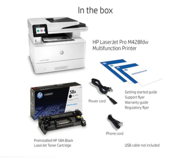 Máy in laser Đa chức năng HP LaserJet Pro M428fdw (Print/ Copy/ Scan/ Fax/ Wifi) - W1A30A