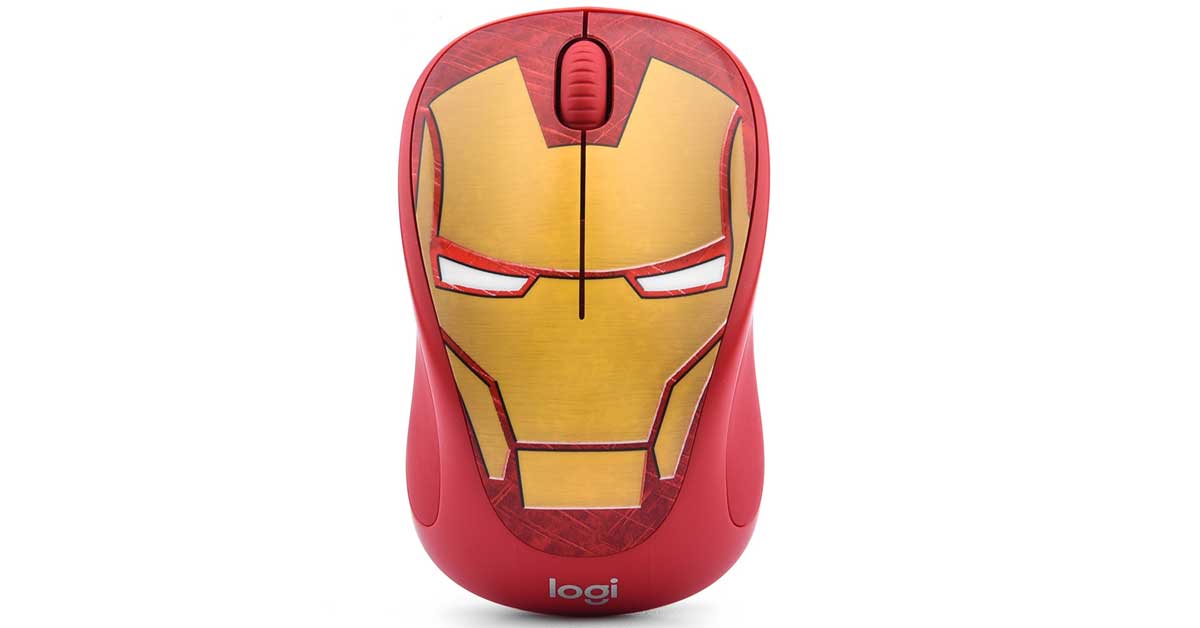 Chuột không dây Logitech M238 WIRELESS/VÀNG (IRON MAN)