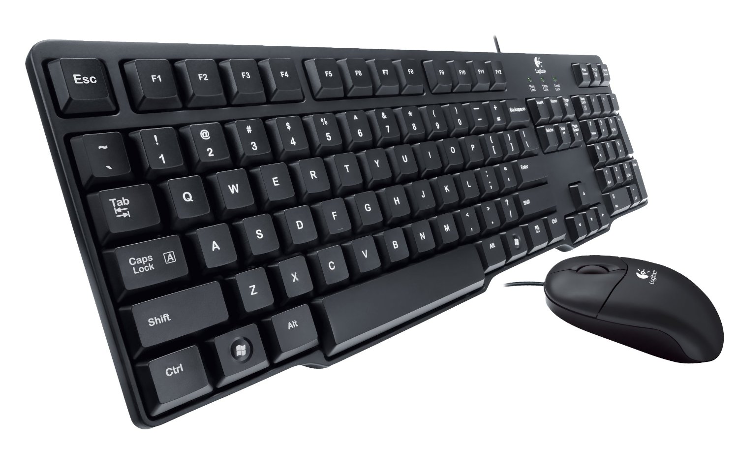 Bộ phím chuột Logitech MK200 USB/OPTICAL/MEDIA/ĐEN (BLACK)/PC