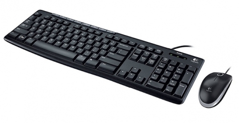 Bộ phím chuột Logitech MK200 USB/OPTICAL/MEDIA/ĐEN (BLACK)/PC