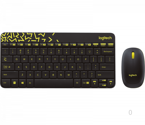 Keyboard and Mouse Logitec MK240 WIRELESS/OPTICAL/ĐEN – LỤC NHẠT (BLACK-CHARTREUSE)