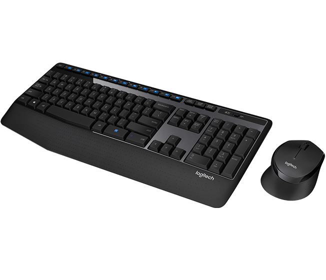 Bộ phím chuột Logitech MK345 WIRELESS/OPTICAL/MEDIA/ĐEN (BLACK)/PC