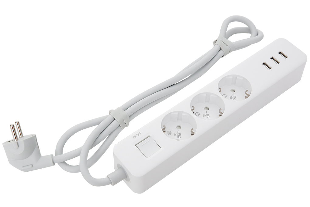 Ổ cắm điện thông minh 3 lỗ 3 USB 1.4m Xiaomi NRB4030GL