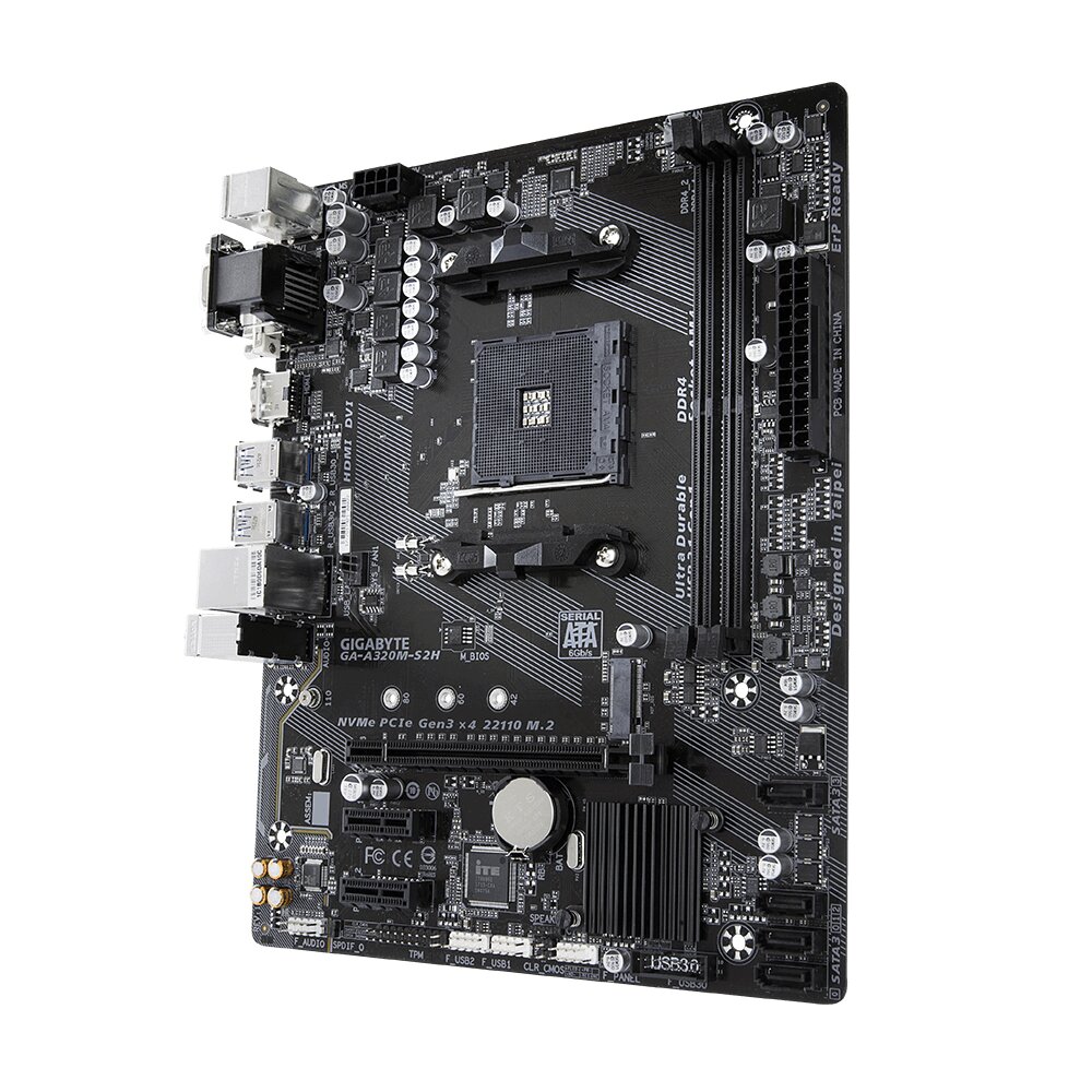 Mainboard Gigabyte A320M-S2H (Chipset AMD A320/ Socket AM4/ Ram DDR4)