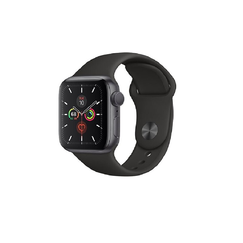 Smart Watch Apple Serie5 GPS 44mm/ viền nhôm Xám/ dây cao su Đen - MWVF2VN/A