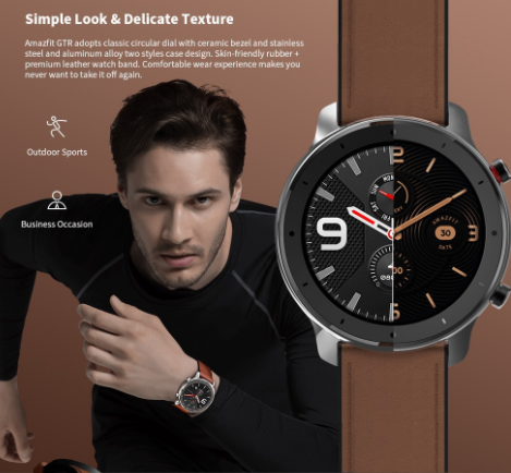 Vòng đeo tay AMAZFIT GTR 47 MM STAINLESS STEEL - A1902