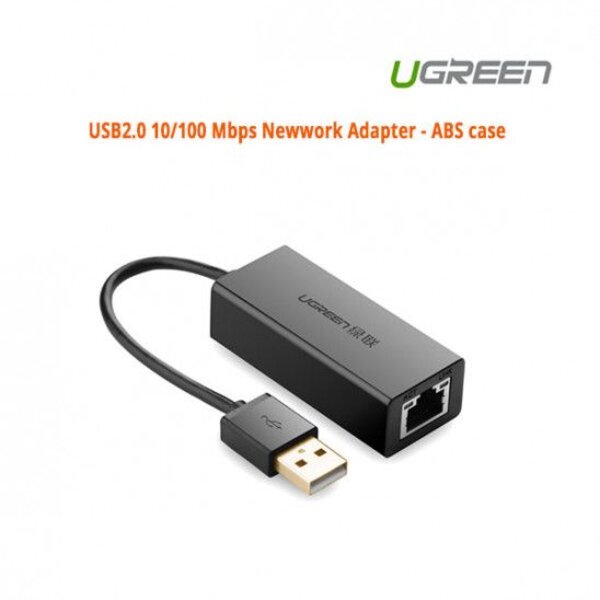 Bộ chuyển đổi USB 2.0 sang cổng mạng 10/100 Mbps Network Adapter, vỏ ABS Ugreen - 20254