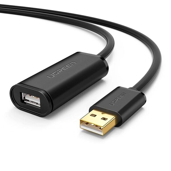 Cáp dữ liệu USB 2.0 nối dài truyền dữ liệu giữa máy tính và ổ cứng USb có chipset dài 10M Ugreen - 10321