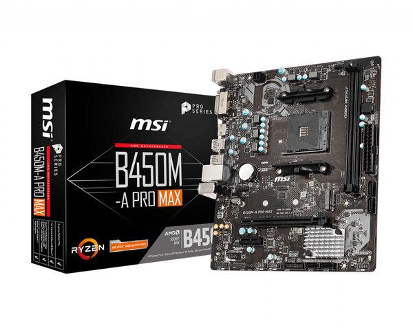 Mainboard MSI B450M-A PRO MAX (Chipset B450/ Socket AM4/DDR4 2 Khe/M-ATX)