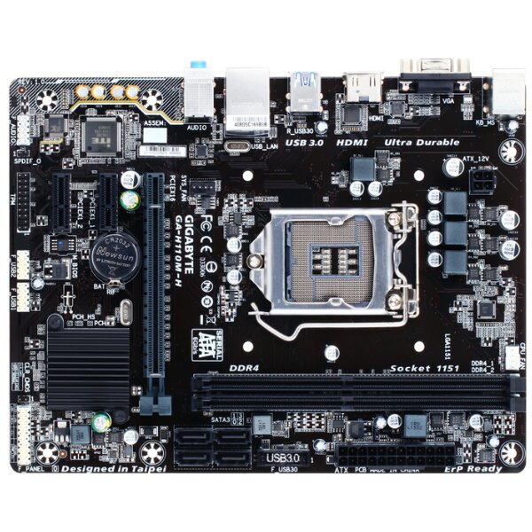 Mainboard Gigabyte GA-H110M-H (Chipset H110/ Socket 1151/ DDR4 2 khe Ram/ m-ATX)