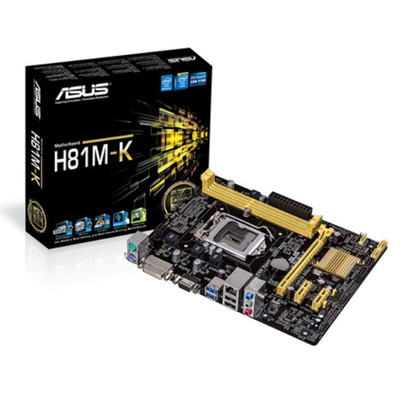 Mainboard ASUS H81M-K (Chipset H81, Socket LGA 1150, Ram DDR3, ATX, PS2, VGA / DVI)