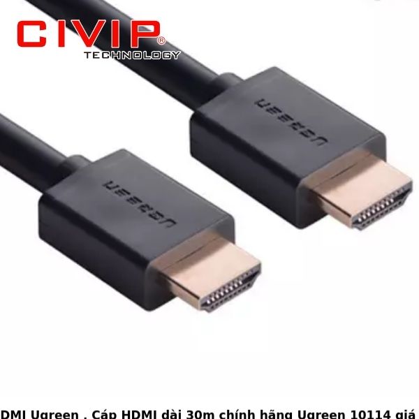 Cáp HDMI dài 30m cao cấp hỗ trợ Ethernet + 4k 2k HD104 chính hãng Ugreen 10114