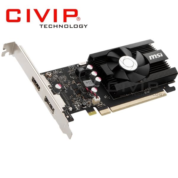 Card Màn Hình MSI GeForce GT 1030 2GD4 LP OC (2GB GDDR4, 64bit, 384 CUDA, HDMI/ DisplayPort)
