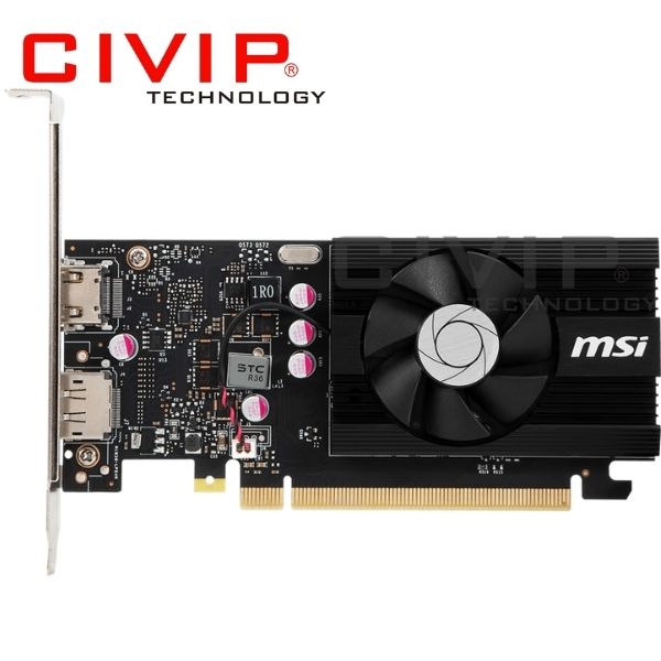 Card Màn Hình MSI GeForce GT 1030 2GD4 LP OC (2GB GDDR4, 64bit, 384 CUDA, HDMI/ DisplayPort)