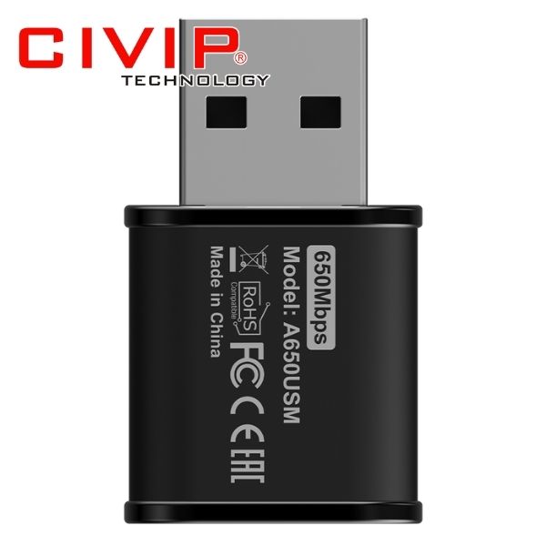 USB Wi-Fi mini băng tần kép AC650 - A650USM