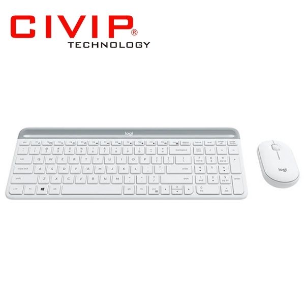 Bộ phím chuột Logitech MK470 Slim WIRELESS White