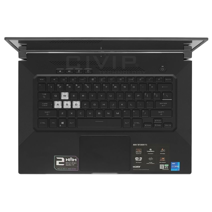 Laptop Asus TUF Dash F15 FX516PE-HN005T (Core i7-11370H/8GB/512GB/RTX 3050Ti 4GB/15.6 inch FHD/Win 10/Xám)