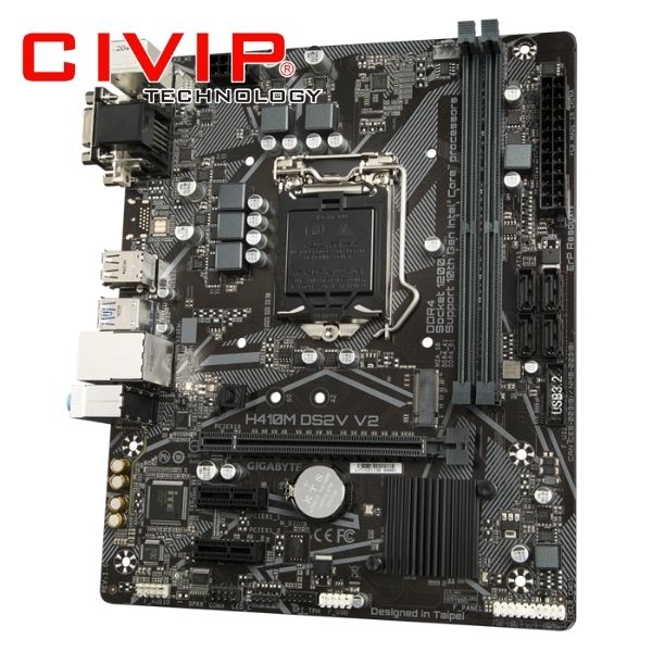 Mainboard Gigabyte H410M DS2V - V2  (Chipset Intel H470/Socket LGA1200/Ram DDR4/M-ATX/VGA - DVI D)