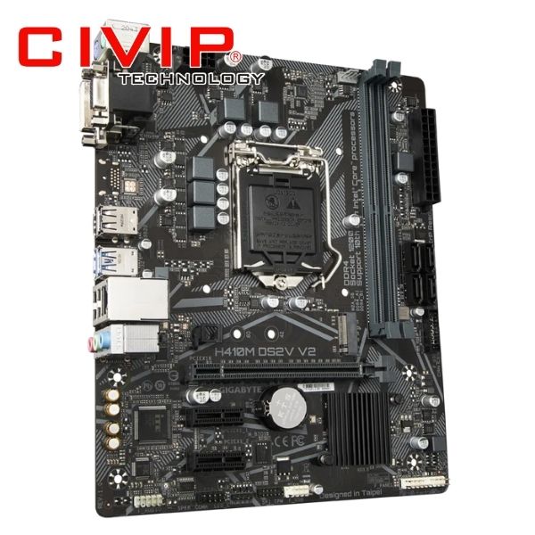 Mainboard Gigabyte H410M DS2V - V2  (Chipset Intel H470/Socket LGA1200/Ram DDR4/M-ATX/VGA - DVI D)